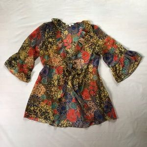 CAbi Floral Print Cardigan